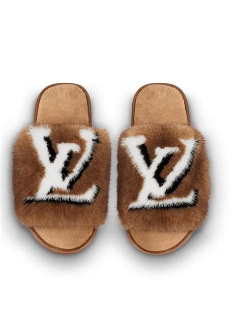 lv fuzzy slippers